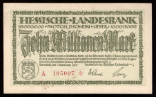 Germany Hessen 10 Millionen Mark 1923
