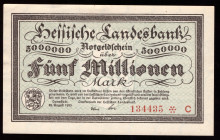 Germany Hessen 5 Millionen Mark 1923