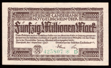 Germany Hessen 50 Millionen Mark 1923