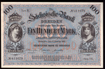 Germany Saxony 100  Mark 1911