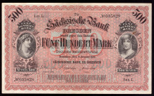 Germany Saxony 500  Mark 1911