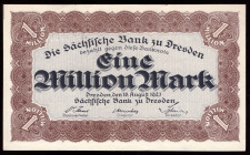 Germany Saxony 1.000.000  Mark 1923