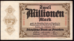 Germany Saxony 2.000.000  Mark 1923