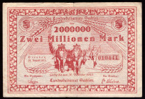 Germany Saxony 2.000.000  Mark 1923