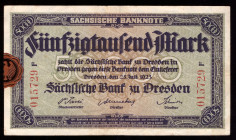 Germany Saxony 50.000  Mark 1923