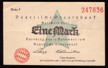 Germany Bayern 1 Mark 1918