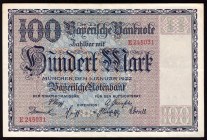 Germany Bayern 100 Mark 1922