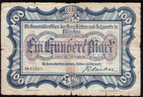 Germany Bayern 100 Mark 1922