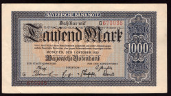 Germany Bayern 1000 Mark 1922