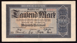 Germany Bayern 1000 Mark 1922