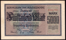 Germany Bayern 5000 Mark 1922