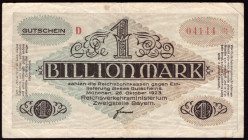 Germany Bayern 1 Billion Mark 1923
