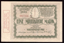 Germany Bayern 1 Milliarden Mark 1923