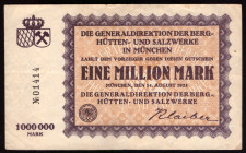 Germany Bayern 1 Million Mark 1923