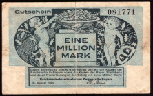 Germany Bayern 1 Million Mark 1923