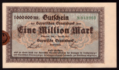 Germany Bayern 1.000.000 Mark 1923