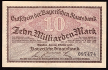 Germany Bayern 10 Milliarden Mark 1923