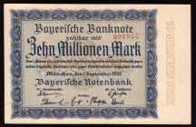 Germany Bayern 10 Millionen Mark 1923