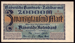 Germany Bayern 20.000 Mark 1923