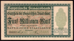 Germany Bayern 5 Millionen Mark 1923