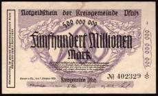 Germany Bayern 500 Millionen Mark 1923