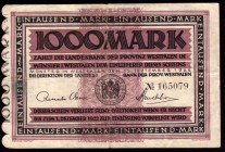 Germany Westfalen 1000 Mark 1922
