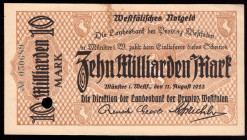 Germany Westfalen 25 Milliarden Mark 1923