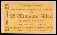 Germany Westfalen 50 Milliarden Mark 1923