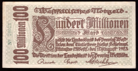 Germany Westfalen 500 Millionen Mark 1923