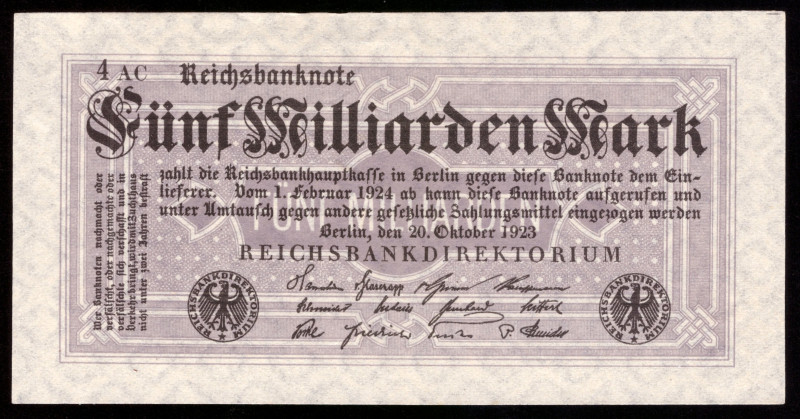Germany 50 Milliarden Mark 1923

P-119c; UNC