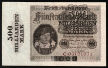 Germany 500 Milliarden Mark on 5000 Mark 1923