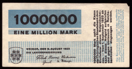 Germany Thuringen 1.000.000  Mark 1923