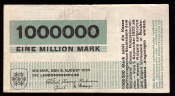 Germany Thuringen 1.000.000  Mark 1923