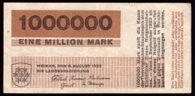 Germany Thuringen 1.000.000  Mark 1923