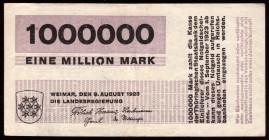 Germany Thuringen 1.000.000  Mark 1923