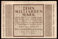 Germany Thuringen 10 Milliarden  Mark 1923