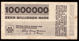 Germany Thuringen 10.000.000  Mark 1923