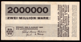 Germany Thuringen 2.000.000  Mark 1923