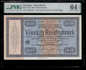 Germany / Third Reich 40 Reichsmark 1933. PMG 64 EPQ. Almost Top Pop! Total Graded by PMG In 64 EPQ: 2. In Higher Grades: 1