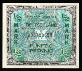 Germany 1/2 Mark 1944 Allied Military Currency