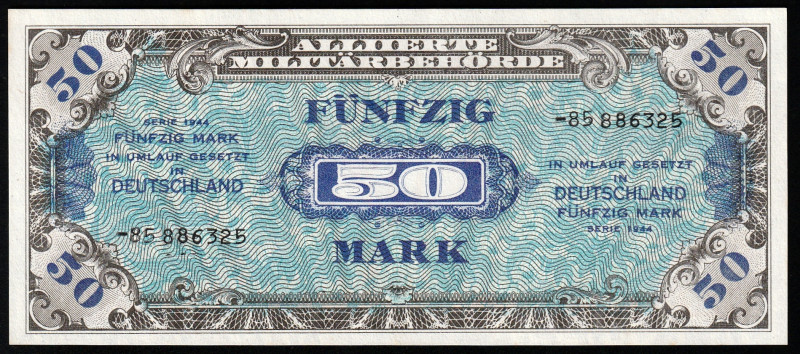 Germany 50 Mark 1944 Allied Military Currency

P-196d; AMB-6 ( Grabowski ); 20...