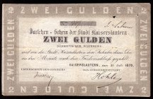 Germany Kaiserslautern 2 Gulden 1870