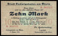 Germany Ludwigshafen 10 Mark 1918