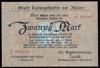 Germany Ludwigshafen 20 Mark 1918