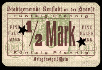 Germany Neustadt An Der Haardt 1/2 Mark 1918
