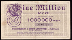 Germany Baumwollspinnerei & Weberei Lampertsmühle Kaiserslautern 1.000.000 Mark 1923