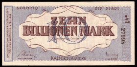 Germany Kaiserslautern 10 Billionen Mark 1923