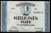Germany Kaiserslautern 2 Millionen Mark 1923