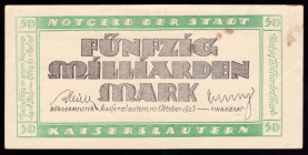 Germany Kaiserslautern 50 Milliarden Mark 1923