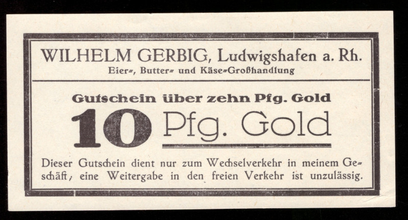 Germany Ludwigshafen 10 Pfennig Gold

Ludwigshafen Badische Anilin & Sodafabri...